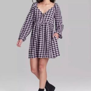 Wild Fable Black and White Checkered Mini Dress